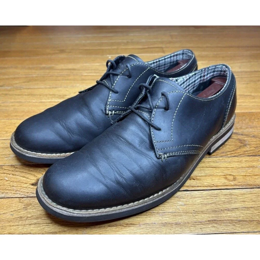 Original Penguin Shoes Mens 10 Black Waylon Lace Up Derby Oxford Munsingwear